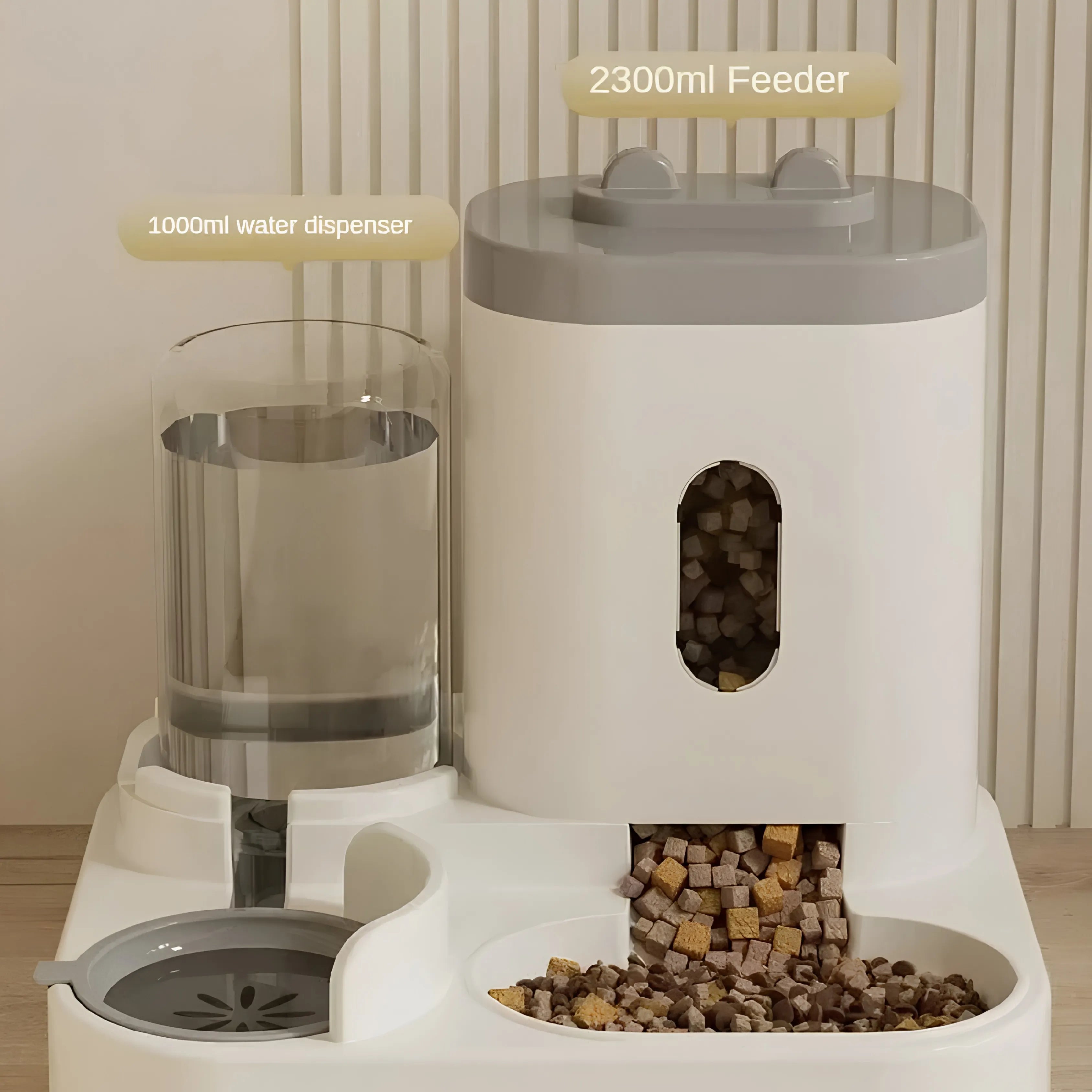 2-in-1 Clog-Free Gravity Automatic Pet Feeder and Waterer