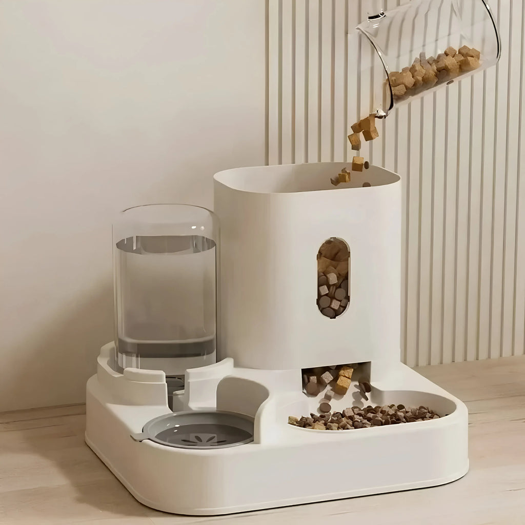 2-in-1 Clog-Free Gravity Automatic Pet Feeder and Waterer