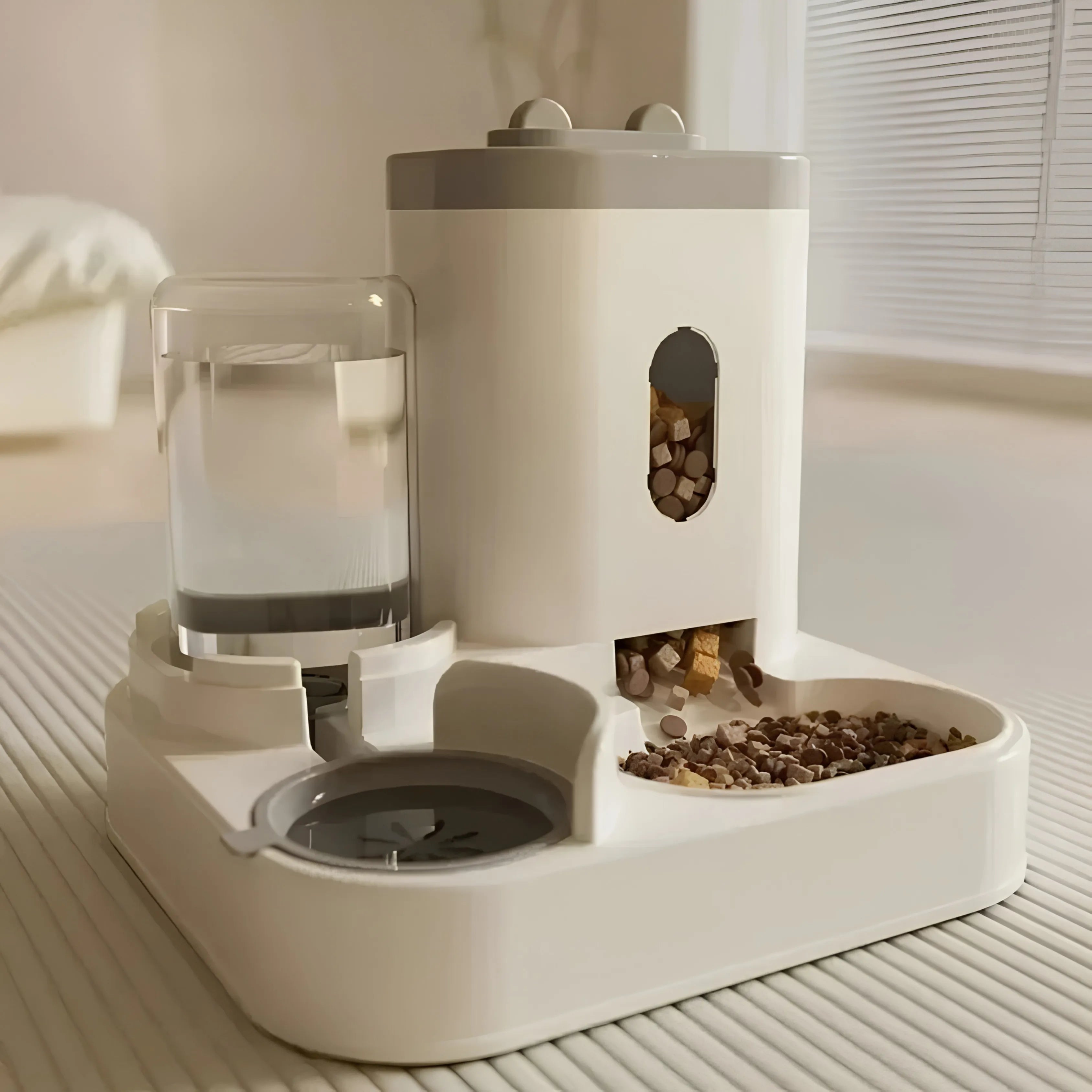 2-in-1 Clog-Free Gravity Automatic Pet Feeder and Waterer
