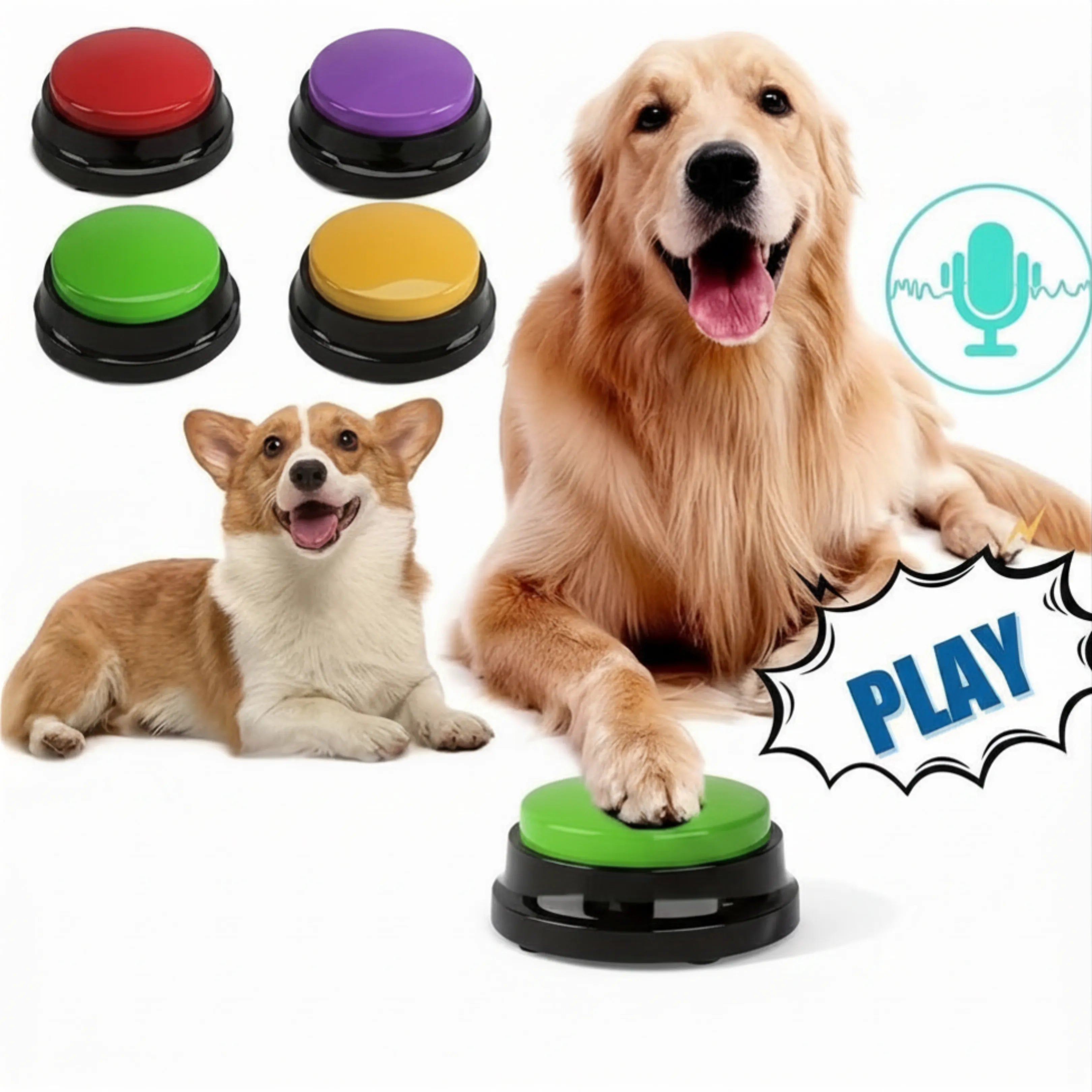 Smart-Training Recordable Pet Speaking Buttons