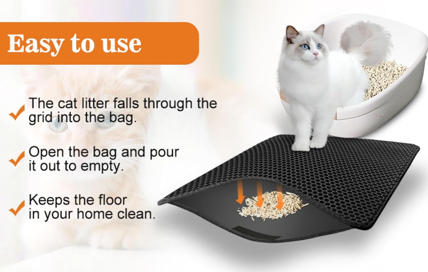 Waterproof Urine-Proof Double-Layer Cat Litter Mat