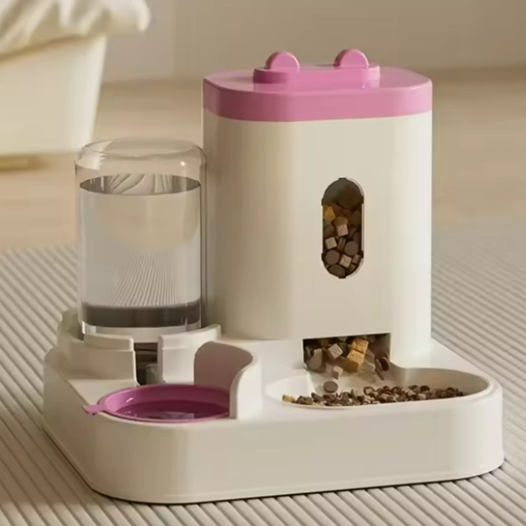 2-in-1 Clog-Free Gravity Automatic Pet Feeder and Waterer
